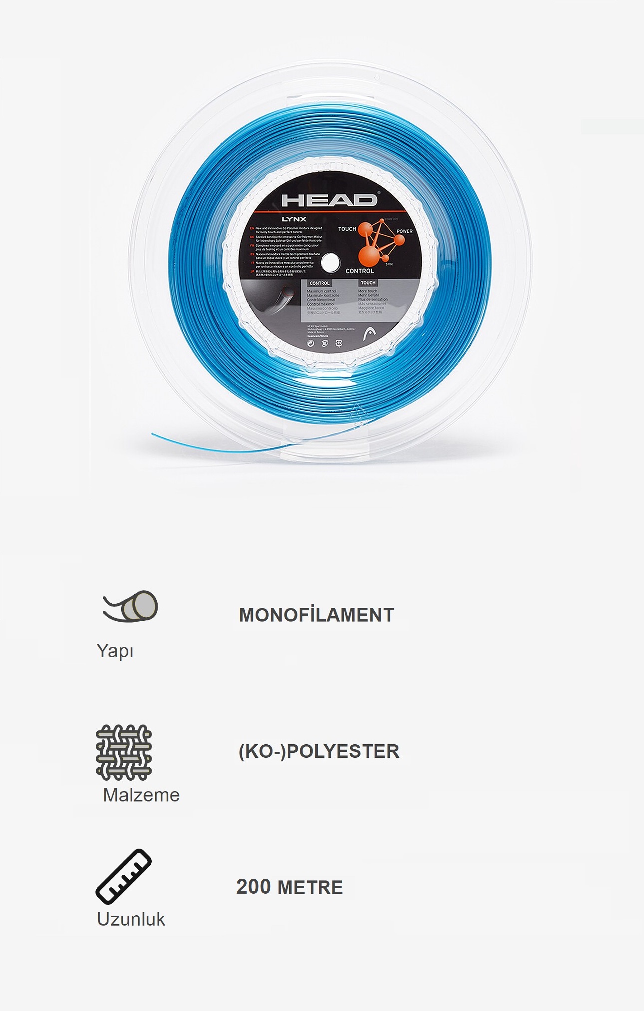 HEAD Lynx 17 1.25mm 200m Reel Mavi - 1