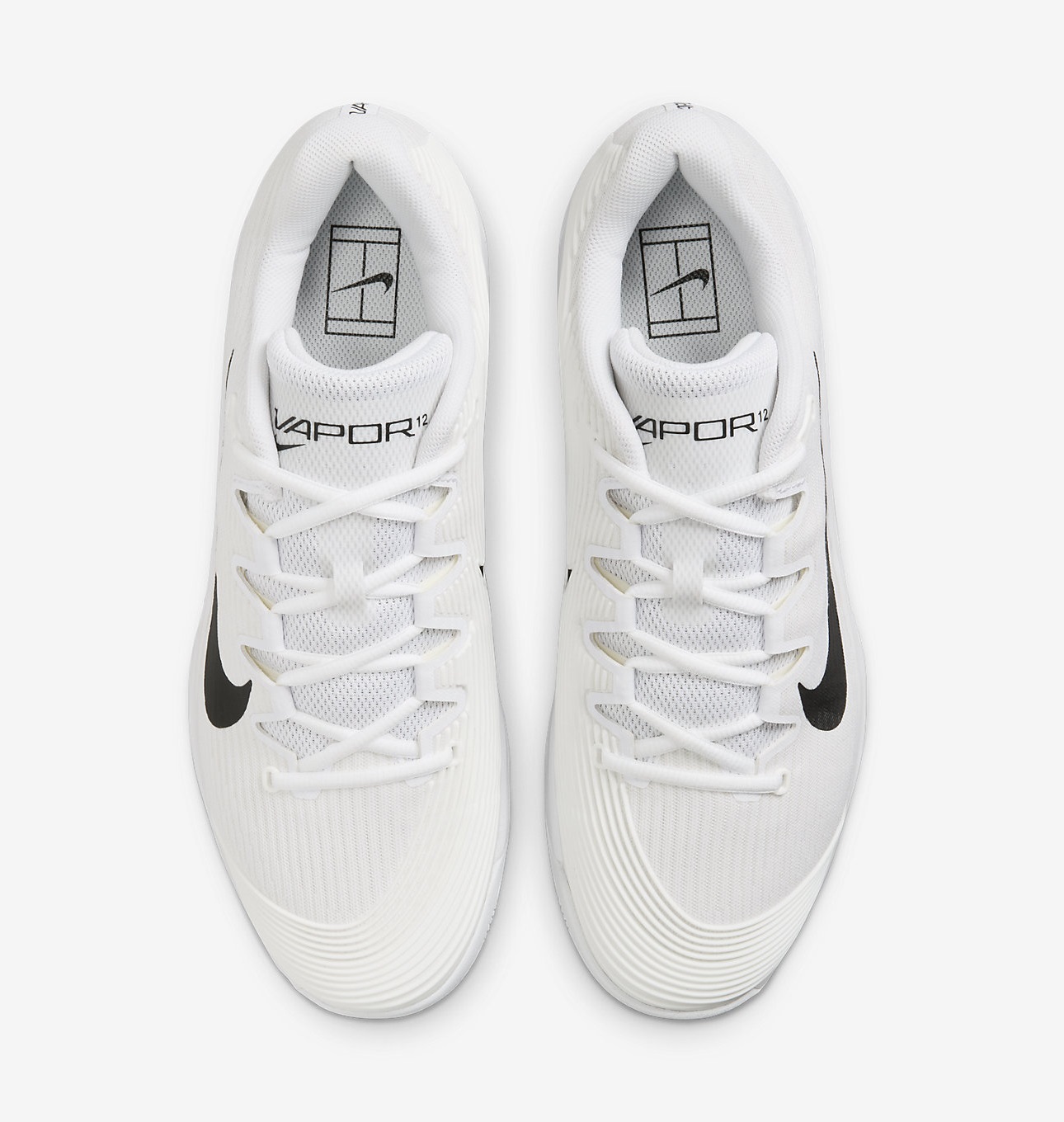 Nike Vapor 12 Sert Kort Erkek Tenis Ayakkabısı | FV5552-101 - 4