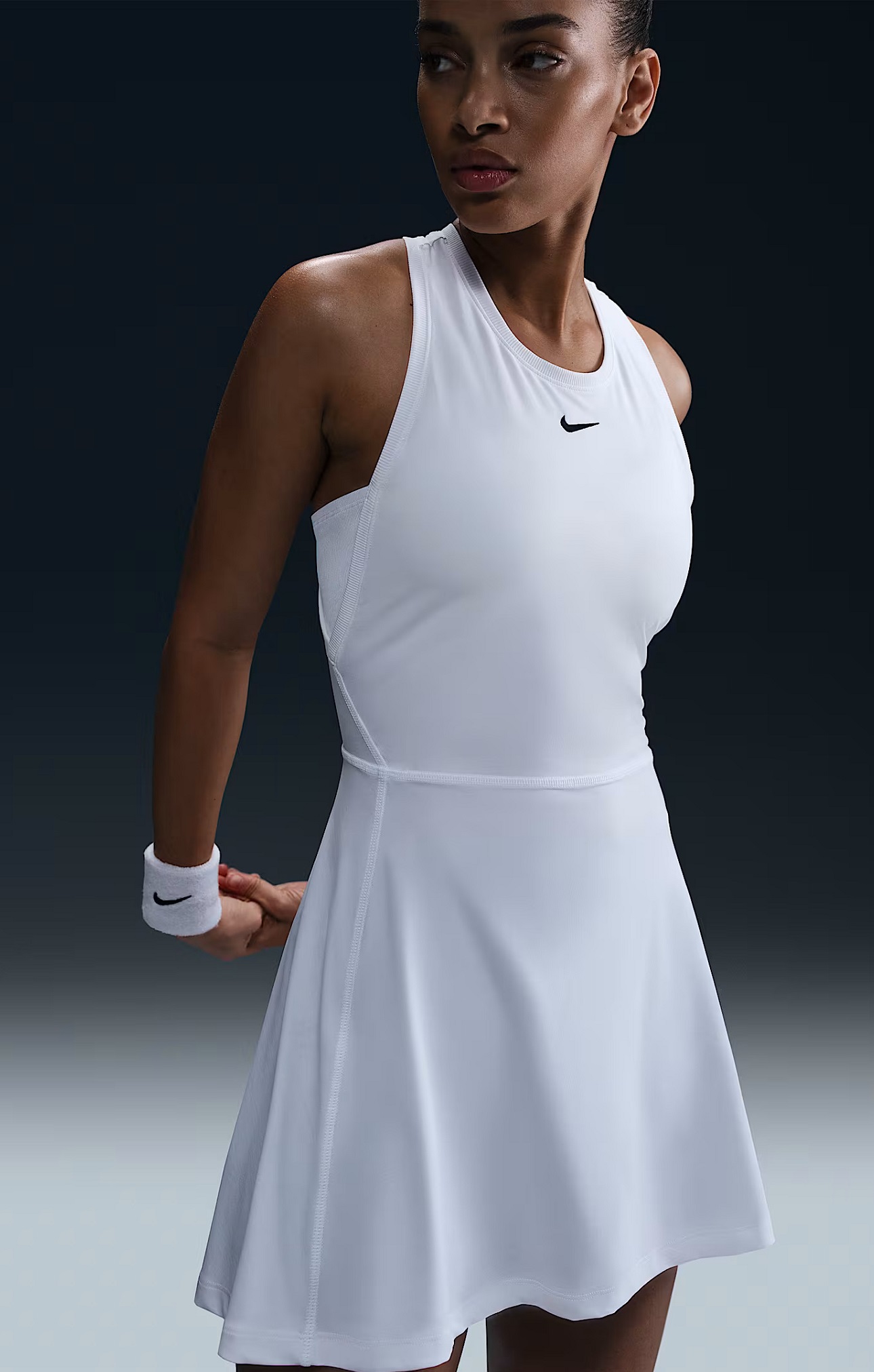 Nike Victory Dri-FIT Kadın Tenis Elbisesi Beyaz - 4